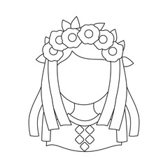 Isolated object of nation and race  icon. Collection of nation and user stock symbol for web.