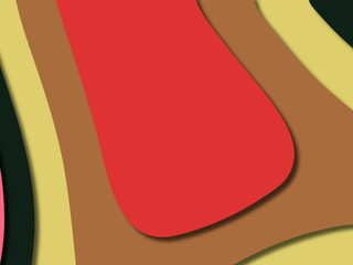 3D abstract background with paper cut shapes.Abstract paper carve template background,for book cover.Paper cut background. Abstract realistic paper decoration for design