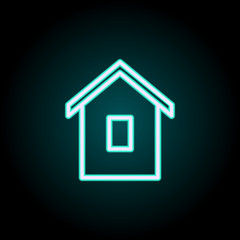 house icon. Elements of Buildings in neon style icons. Simple icon for websites, web design, mobile app, info graphics