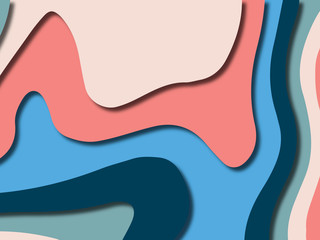 3D abstract background with paper cut shapes.Abstract paper carve template background,for book cover.Paper cut background. Abstract realistic paper decoration for design