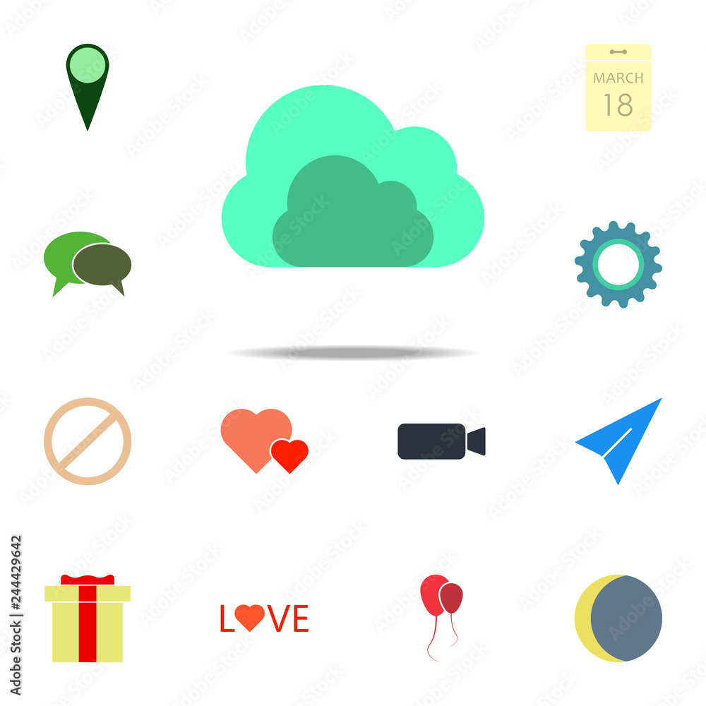 Poster cloud icon. color web icons universal set for web and mobile