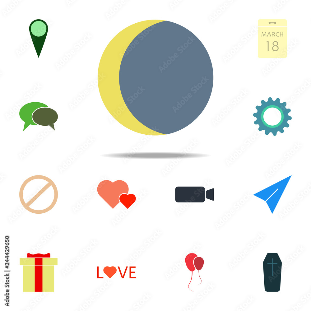 Poster crescent icon. color web icons universal set for web and mobile