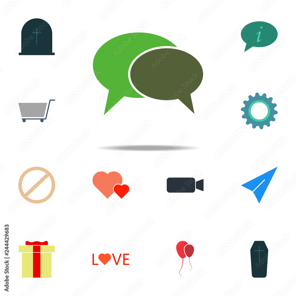 Poster dialog icon. color web icons universal set for web and mobile