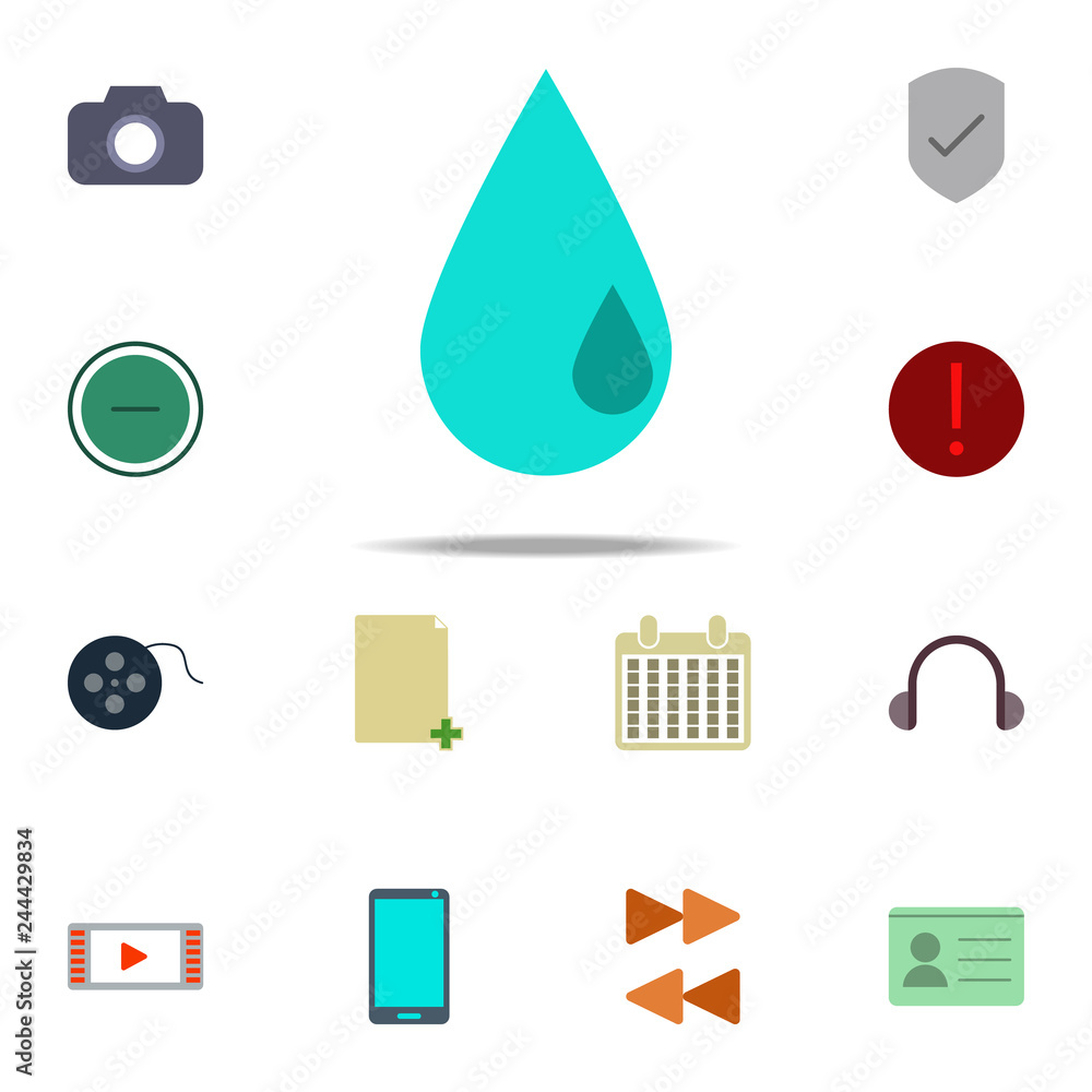 Poster water drop icon. color web icons universal set for web and mobile