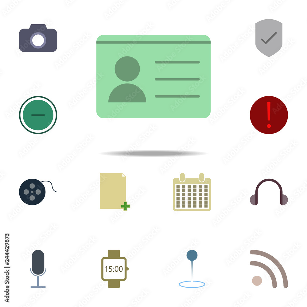 Poster badge icon. color web icons universal set for web and mobile