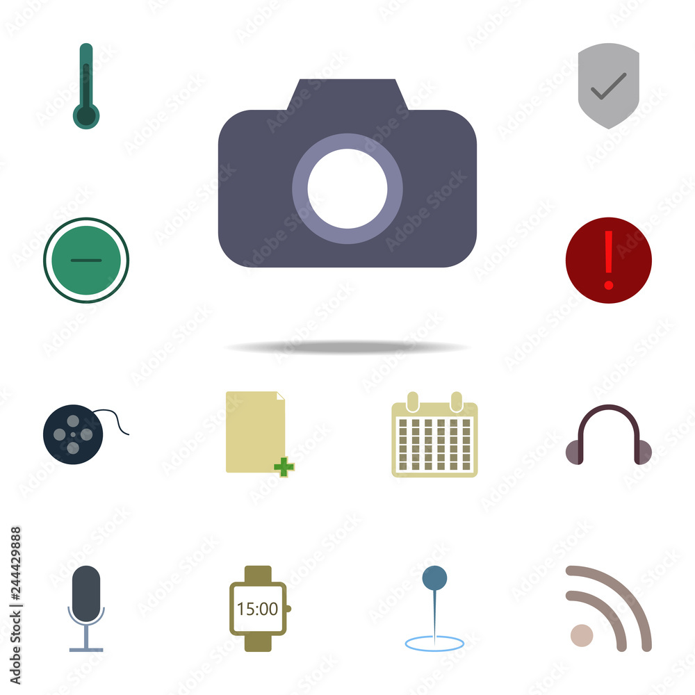 Poster camera icon. color web icons universal set for web and mobile