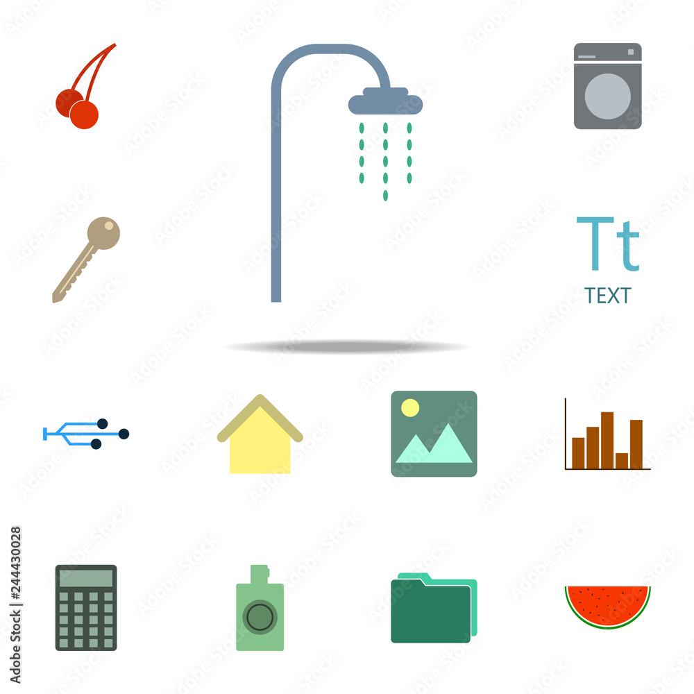 Poster shower icon. color web icons universal set for web and mobile