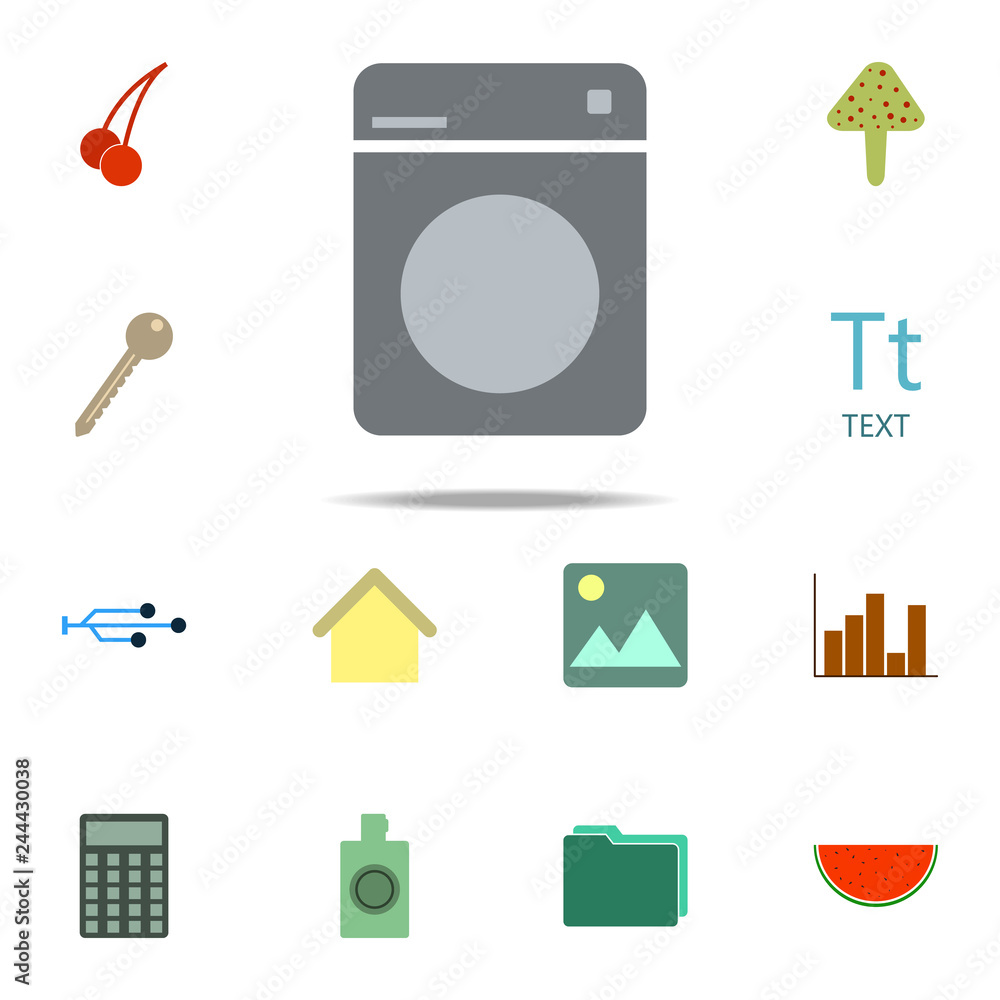 Aufkleber washing machine icon. color web icons universal set for web and mobile