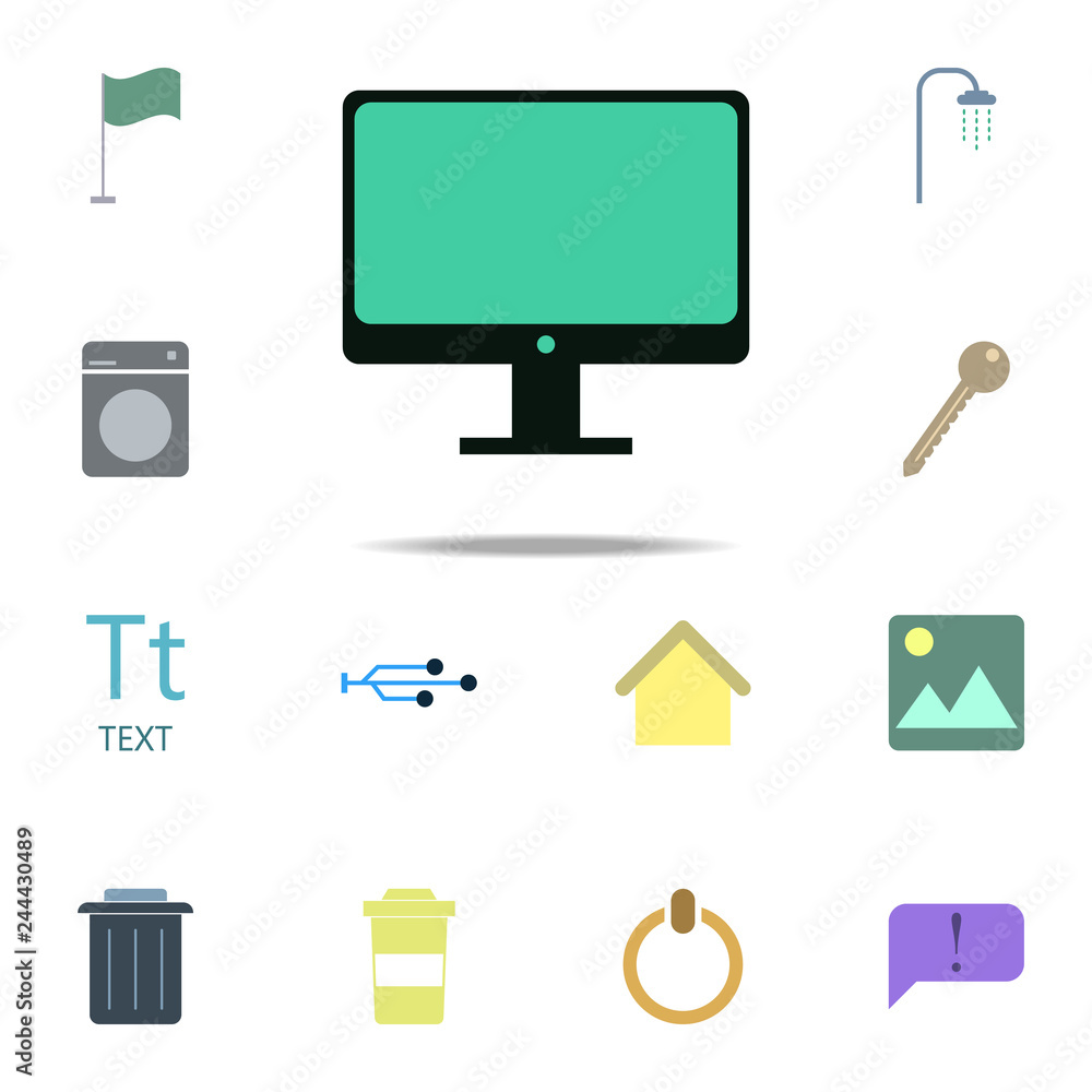 Poster monitor icon. color web icons universal set for web and mobile