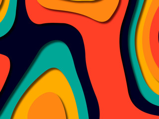 3D abstract background with paper cut shapes.Abstract paper carve template background,for book cover.Paper cut background. Abstract realistic paper decoration for design