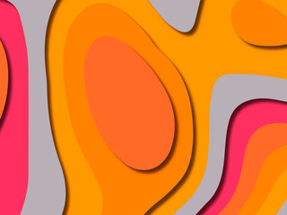 3D abstract background with paper cut shapes.Abstract paper carve template background,for book cover.Paper cut background. Abstract realistic paper decoration for design