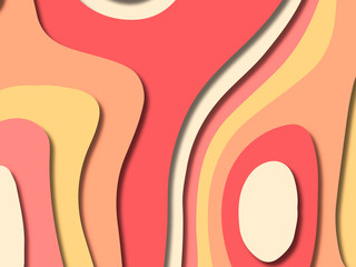 3D abstract background with paper cut shapes.Abstract paper carve template background,for book cover.Paper cut background. Abstract realistic paper decoration for design