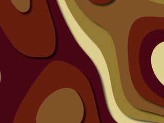 3D abstract background with paper cut shapes.Abstract paper carve template background,for book cover.Paper cut background. Abstract realistic paper decoration for design