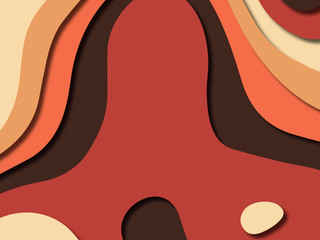3D abstract background with paper cut shapes.Abstract paper carve template background,for book cover.Paper cut background. Abstract realistic paper decoration for design