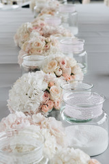 flowers on the table, elegant floral decoration