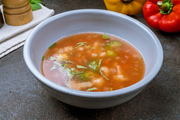 Vegetable soup minestrone