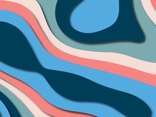 3D abstract background with paper cut shapes.Abstract paper carve template background,for book cover.Paper cut background. Abstract realistic paper decoration for design