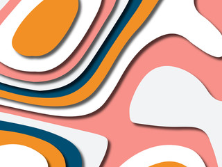 3D abstract background with paper cut shapes.Abstract paper carve template background,for book cover.Paper cut background. Abstract realistic paper decoration for design