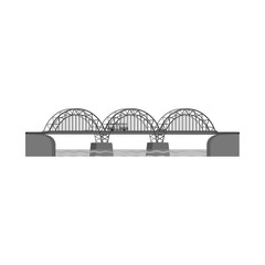 Vector illustration of bridgework and bridge logo. Set of bridgework and landmark stock symbol for web.