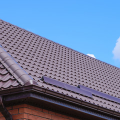 The roof of corrugated sheet