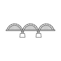 Isolated object of bridgework and bridge icon. Set of bridgework and landmark vector icon for stock.