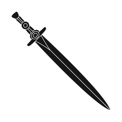 Vector illustration of sword  and dagger  sign. Collection of sword  and weapon stock symbol for web.