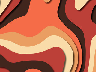 3D abstract background with paper cut shapes.Abstract paper carve template background,for book cover.Paper cut background. Abstract realistic paper decoration for design