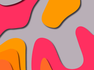 3D abstract background with paper cut shapes.Abstract paper carve template background,for book cover.Paper cut background. Abstract realistic paper decoration for design