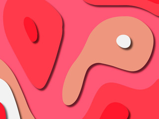 3D abstract background with paper cut shapes.Abstract paper carve template background,for book cover.Paper cut background. Abstract realistic paper decoration for design