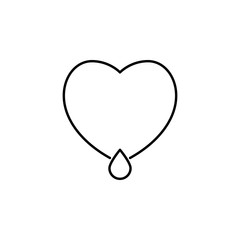 bleeding heart  icon. Element of Valentine's Day icon for mobile concept and web apps. Detailed bleeding heart  icon can be used for web and mobile
