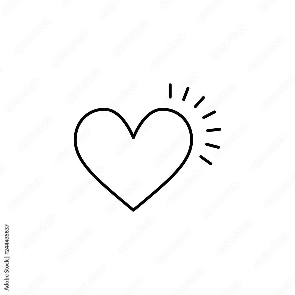 Poster heart find idea symbol icon. element of valentine's day icon for mobile concept and web apps. detail