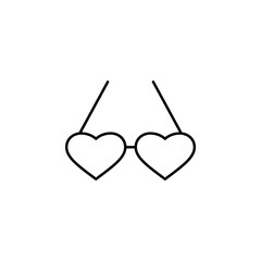 reading lover glasses with heart  icon. Element of Valentine's Day icon for mobile concept and web apps. Detailed reading lover glasses with heart  icon can be used for web