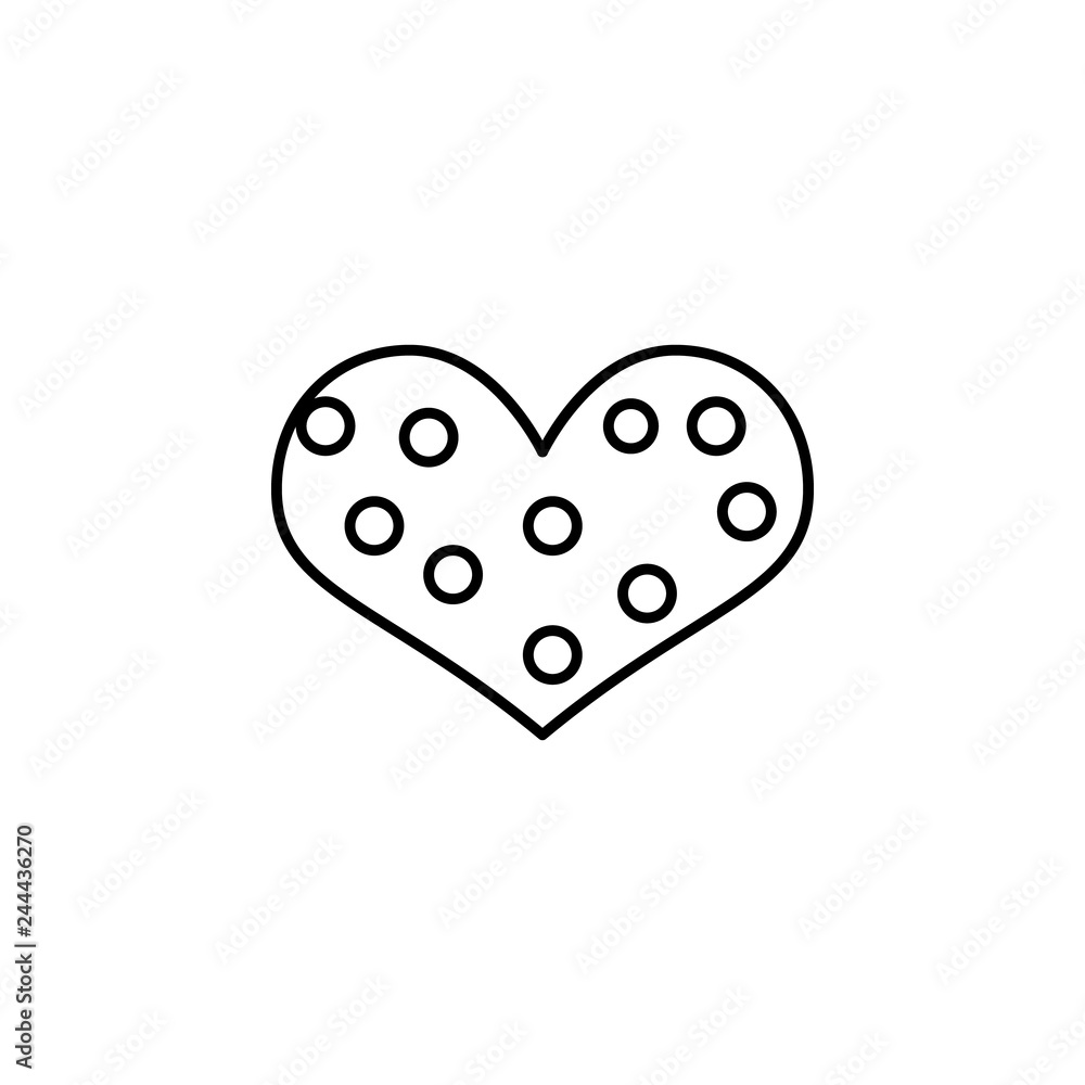 Poster heart with circles icon. Element of Valentine's Day icon for mobile concept and web apps. Detailed heart with circles icon can be used for web and mobile