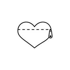 heart wallet icon. Element of Valentine's Day icon for mobile concept and web apps. Detailed heart wallet icon can be used for web and mobile