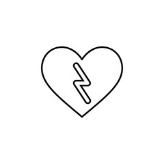 heart storm icon. Element of Valentine's Day icon for mobile concept and web apps. Detailed heart storm icon can be used for web and mobile