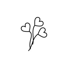 Fototapeta premium heart balloon icon. Element of Valentine's Day icon for mobile concept and web apps. Detailed heart balloon icon can be used for web and mobile