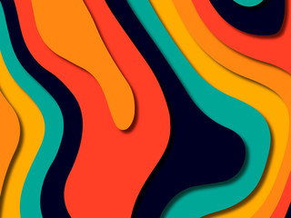 3D abstract background with paper cut shapes.Abstract paper carve template background,for book cover.Paper cut background. Abstract realistic paper decoration for design