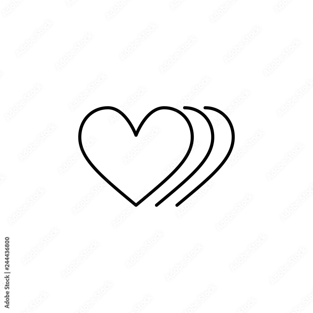 Poster heart movement icon. element of valentine's day icon for mobile concept and web apps. detailed heart
