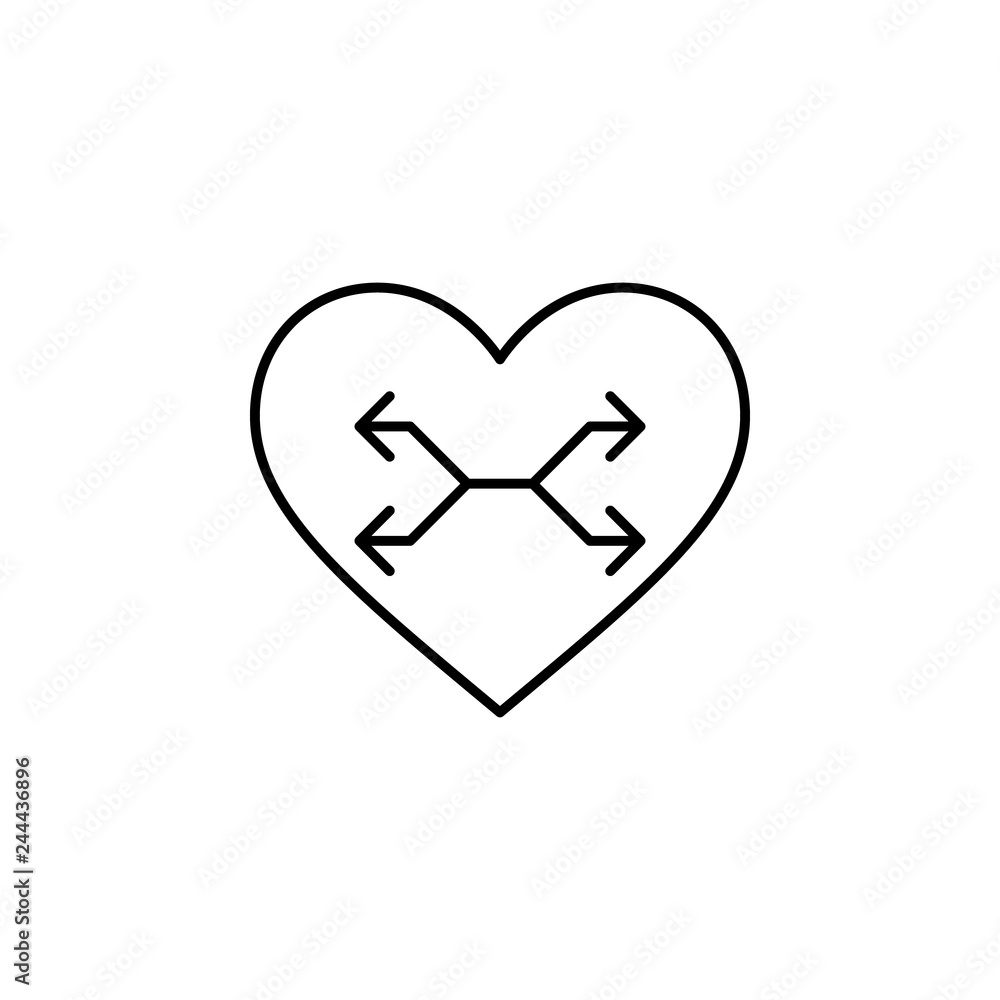 Poster heart shuffle button icon. element of valentine's day icon for mobile concept and web apps. detailed