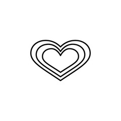 heart with art lines icon. Element of Valentine's Day icon for mobile concept and web apps. Detailed heart with art lines icon can be used for web and mobile