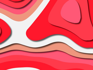 3D abstract background with paper cut shapes.Abstract paper carve template background,for book cover.Paper cut background. Abstract realistic paper decoration for design