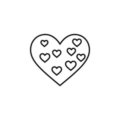 heart art icon. Element of Valentine's Day icon for mobile concept and web apps. Detailed heart art icon can be used for web and mobile