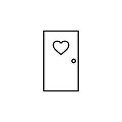 heart door icon. Element of Valentine's Day icon for mobile concept and web apps. Detailed heart door icon can be used for web and mobile