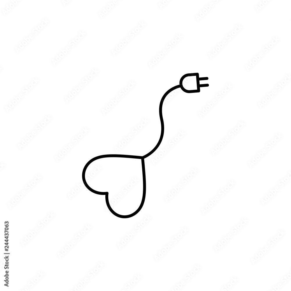 Poster heart shaped mouse icon. element of valentine's day icon for mobile concept and web apps. detailed h