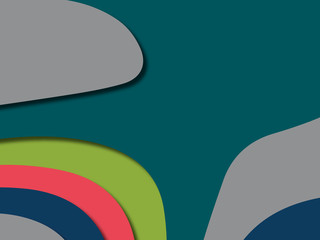 3D abstract background with paper cut shapes.Abstract paper carve template background,for book cover.Paper cut background. Abstract realistic paper decoration for design