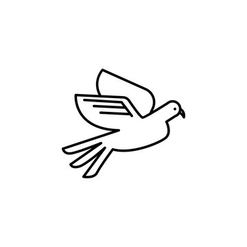 funeral, dove icon. Element of death icon for mobile concept and web apps. Detailed funeral, dove icon can be used for web and mobile