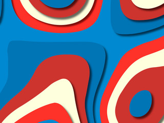 3D abstract background with paper cut shapes.Abstract paper carve template background,for book cover.Paper cut background. Abstract realistic paper decoration for design