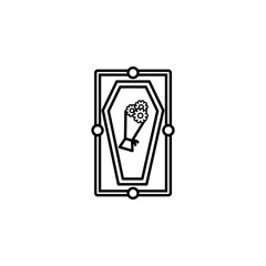 funeral, coffin icon. Element of death icon for mobile concept and web apps. Detailed funeral, coffin icon can be used for web and mobile