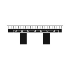 Obraz premium Vector illustration of bridgework and bridge symbol. Set of bridgework and landmark stock vector illustration.