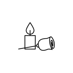 funeral, flower, candle icon. Element of death icon for mobile concept and web apps. Detailed funeral, flower, candle icon can be used for web and mobile